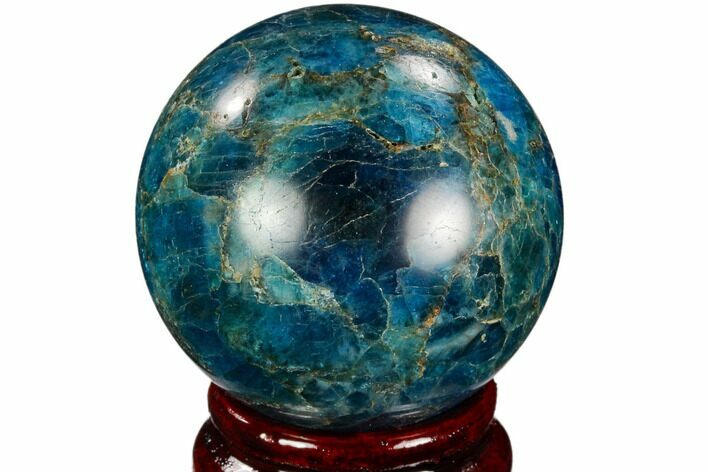 Bright Blue Apatite Sphere - Madagascar #121848